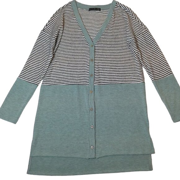 Cardigan MEDIUM Long Sleeve Knit Lightweight button-down top Sweater summer - Picture 8 of 10
